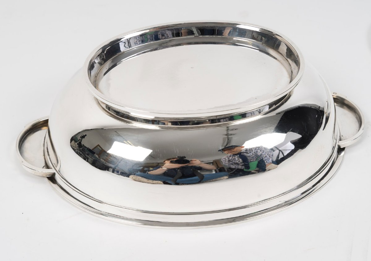 Tétard - Large, Modernist-style Oval Box With A Solid Silver Cover, Circa 1930–1940-photo-5