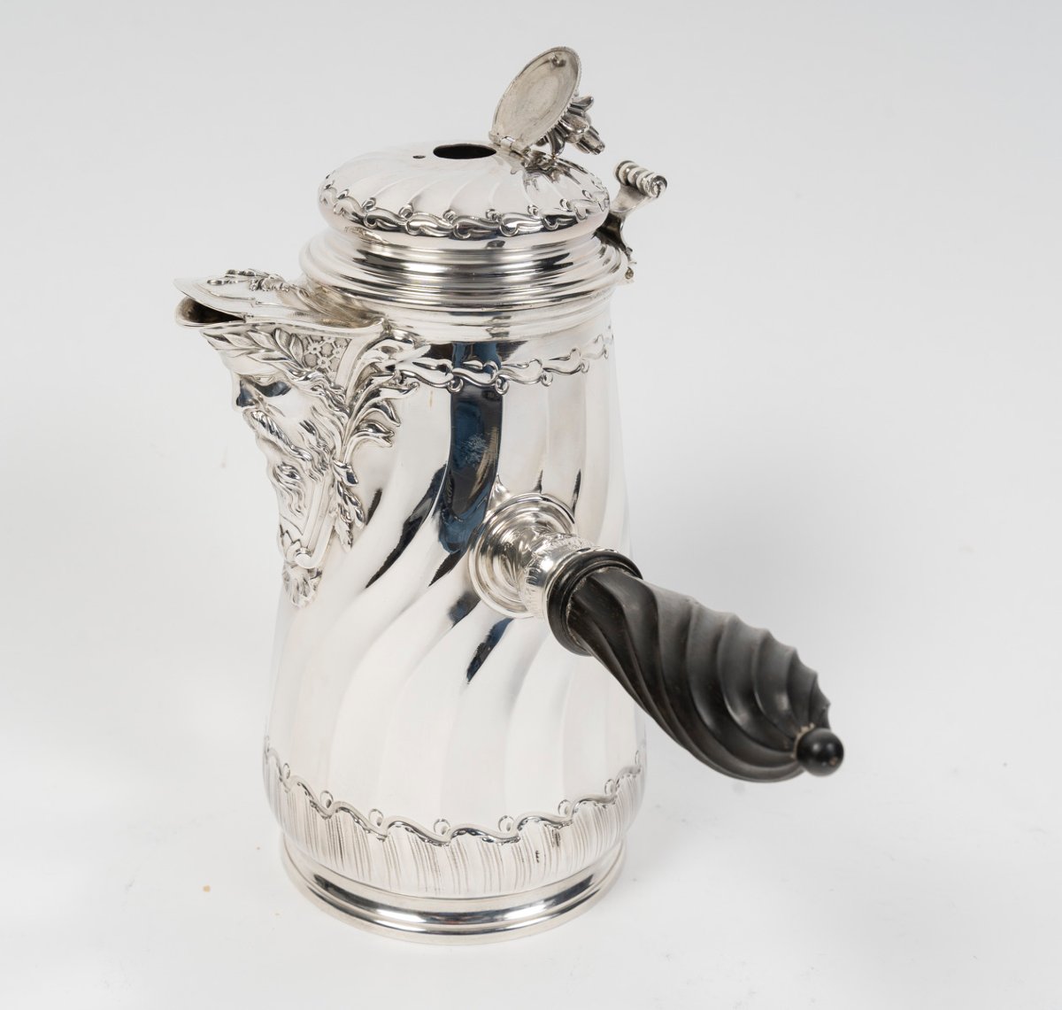 PUIFORCAT – Chocolatière en argent massif – Circa fin XIXe-photo-1