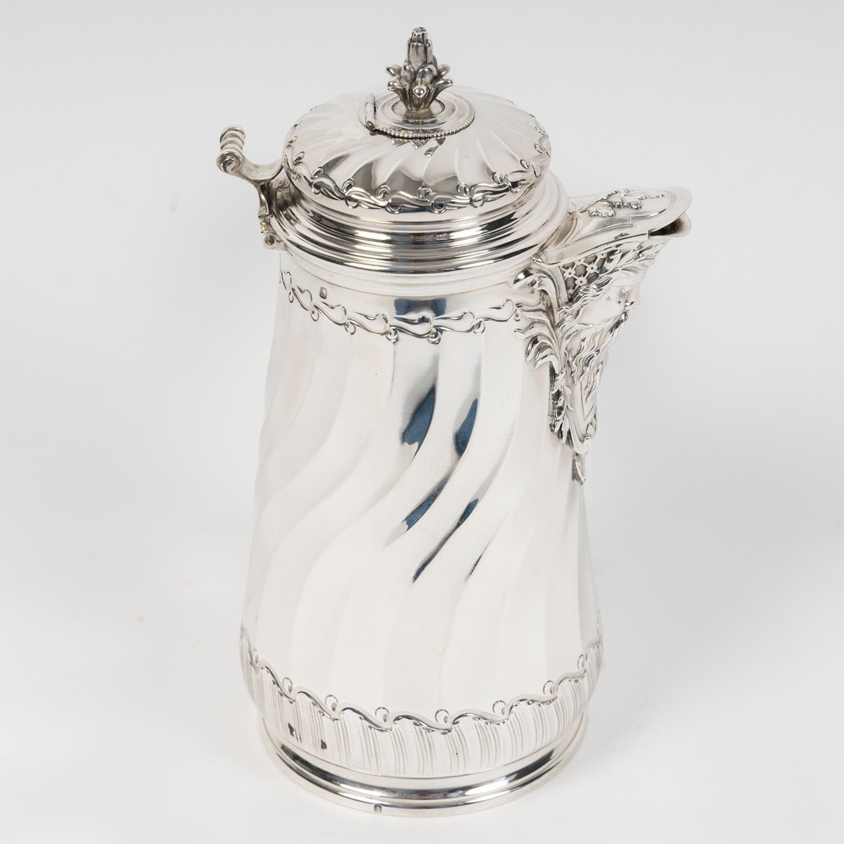 PUIFORCAT – Chocolatière en argent massif – Circa fin XIXe-photo-2