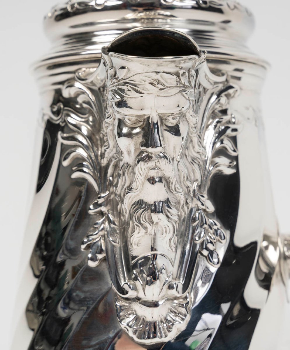 PUIFORCAT – Chocolatière en argent massif – Circa fin XIXe-photo-4