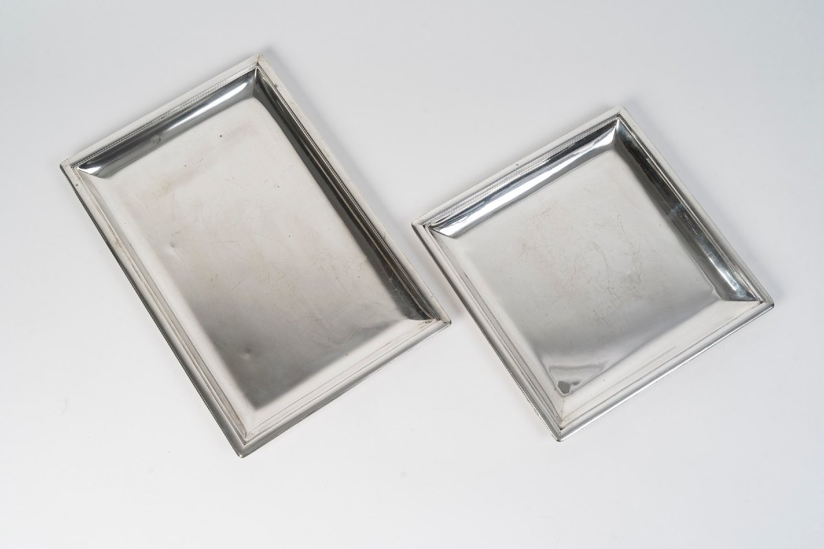 Puiforcat – Set Of Two Solid Silver Art Deco Dishes, Circa 1925–1930