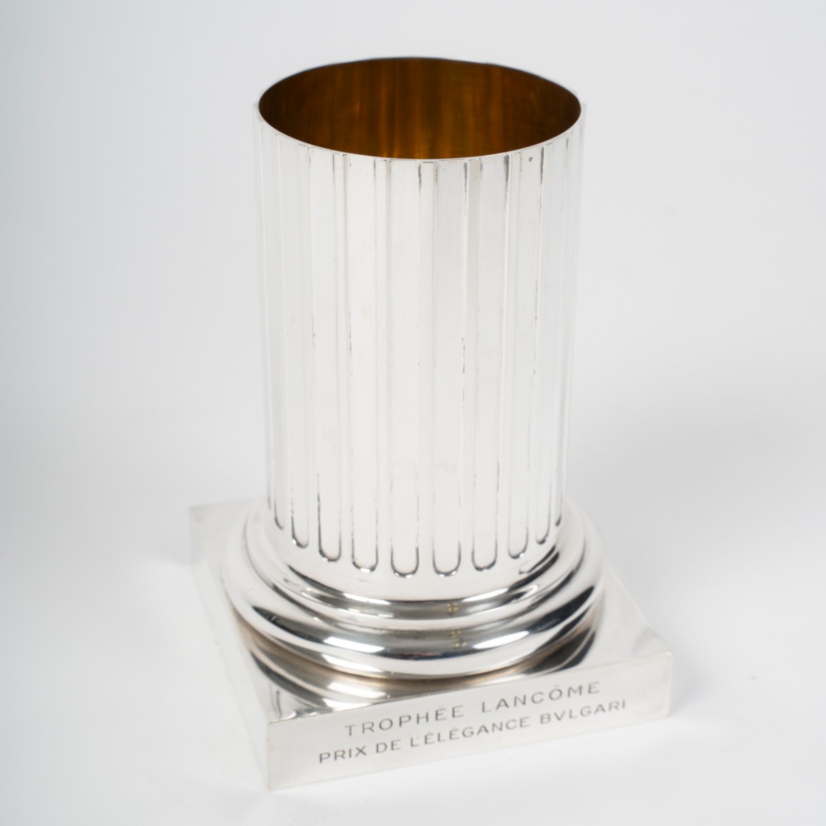 Bvlgari – Lancôme Trophy Vase, Prix De L’élégance Solid Silver - 20th Century-photo-2