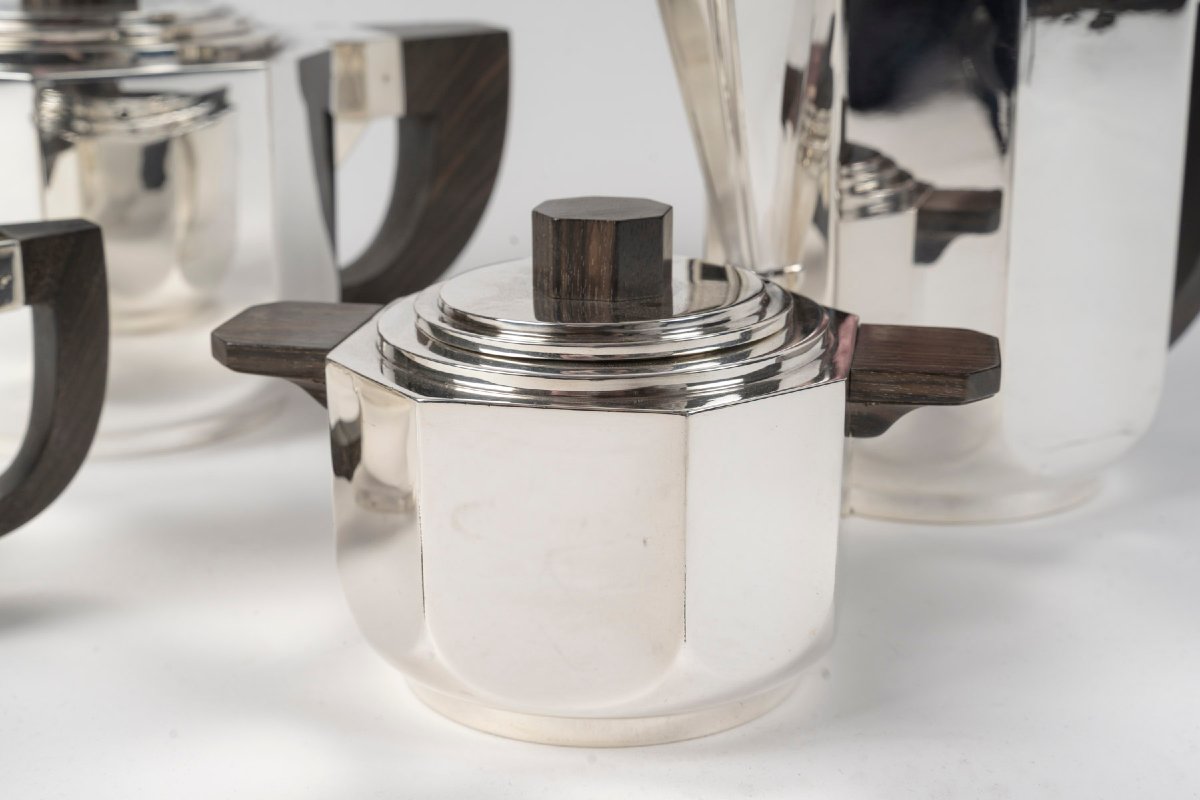 Lapparra  - 4-piece Tea/coffee Set, Solid Silver, Art Deco  1925/1930-photo-2