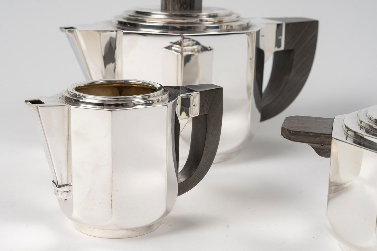 Lapparra  - 4-piece Tea/coffee Set, Solid Silver, Art Deco  1925/1930-photo-3
