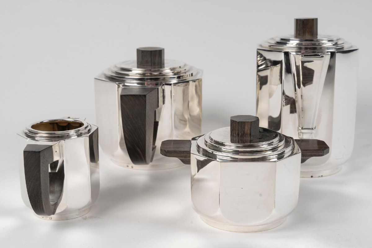 Lapparra  - 4-piece Tea/coffee Set, Solid Silver, Art Deco  1925/1930-photo-2