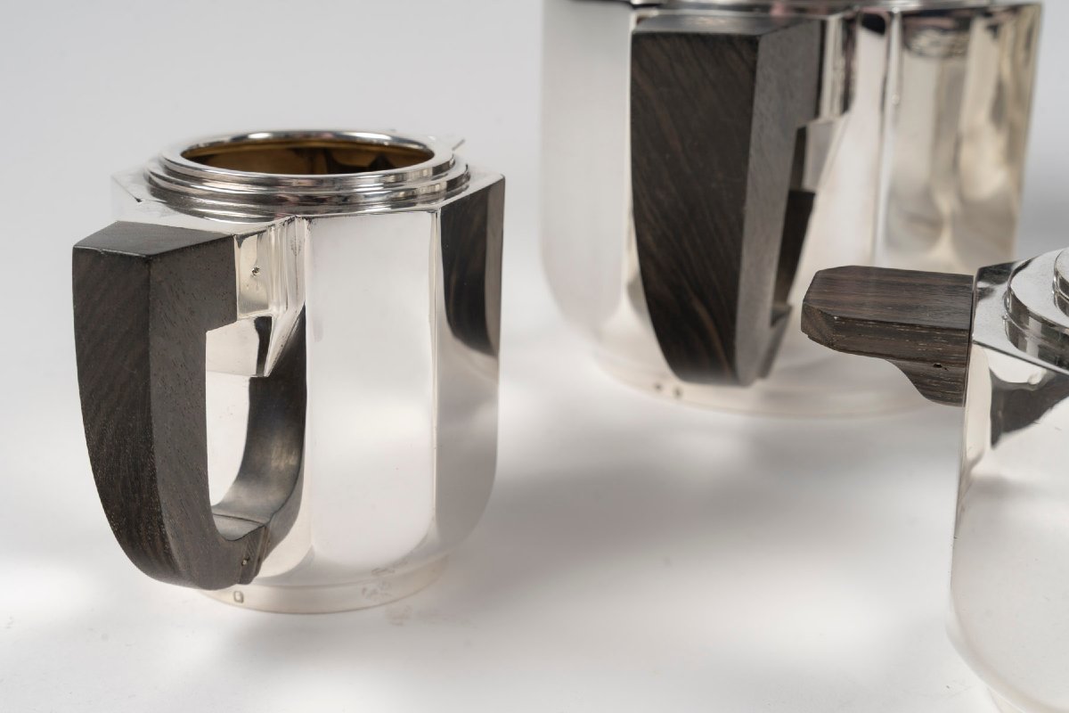 Lapparra  - 4-piece Tea/coffee Set, Solid Silver, Art Deco  1925/1930-photo-4