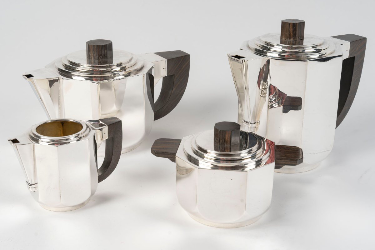 Lapparra  - 4-piece Tea/coffee Set, Solid Silver, Art Deco  1925/1930