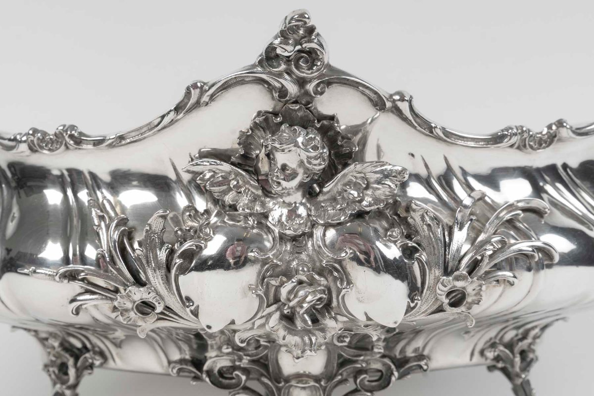 BRUCKMANN & SÖHNE - Jardinière en argent massif – Allemagne, fin du XIXᵉ siècle-photo-2
