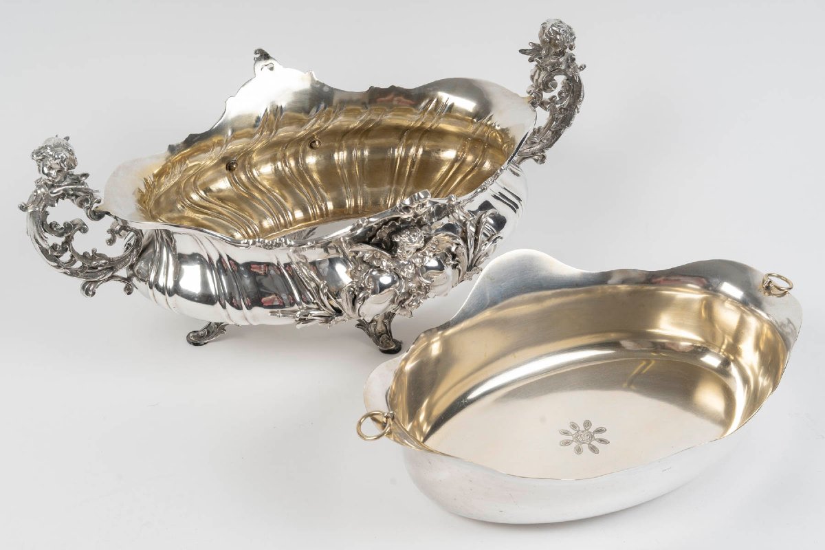 BRUCKMANN & SÖHNE - Jardinière en argent massif – Allemagne, fin du XIXᵉ siècle-photo-3
