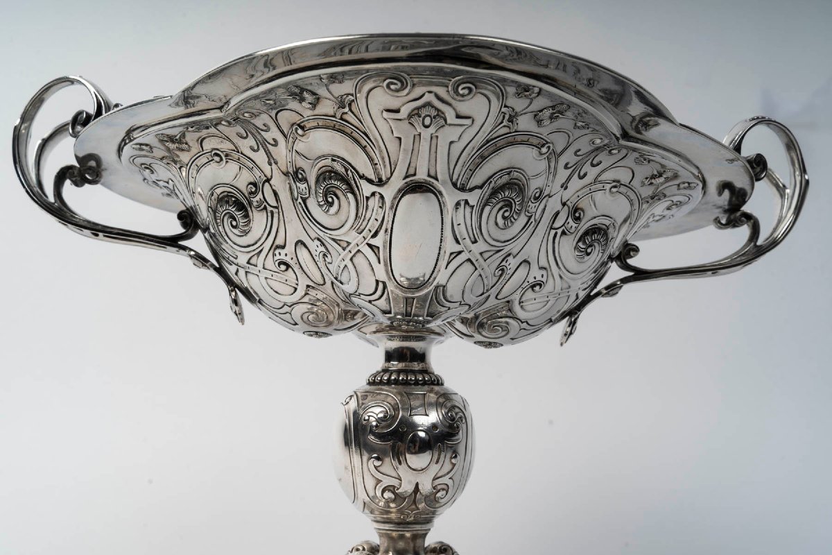 Gustave Odiot, 19th-century Solid Silver Footed Cup-photo-2