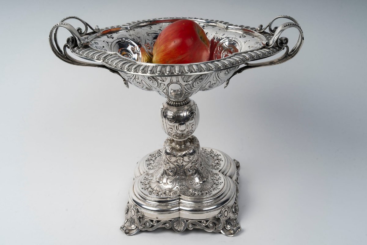 Gustave Odiot, 19th-century Solid Silver Footed Cup-photo-3