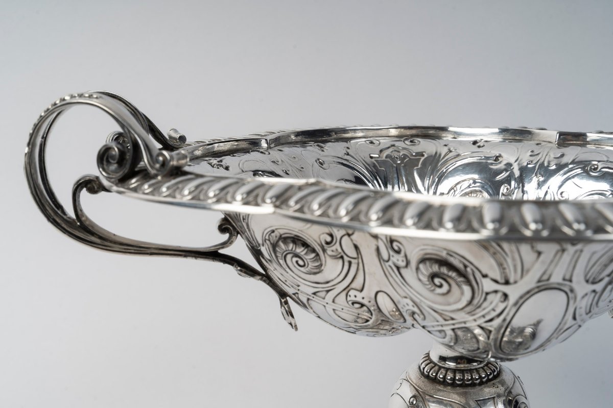 Gustave Odiot, 19th-century Solid Silver Footed Cup-photo-4