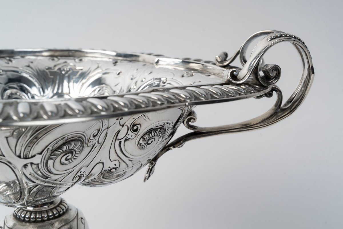 Gustave Odiot, 19th-century Solid Silver Footed Cup-photo-2