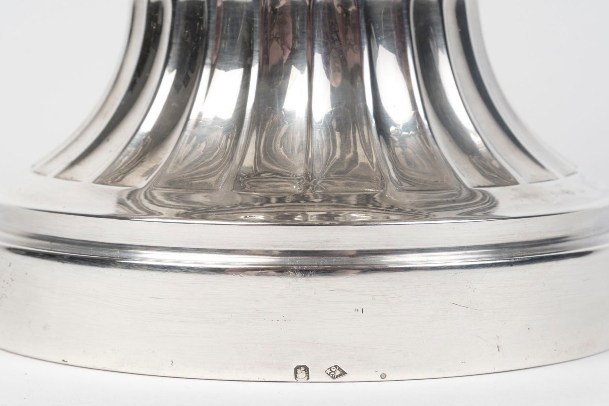  OLIER & CARON – Vase en argent massif fin du XIXe siècle-photo-1