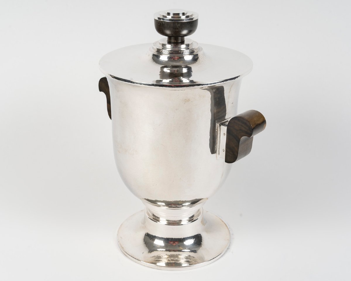 Roelof Citroen – Art Deco Silver-plated Covered Cooler   – Netherlands -photo-4