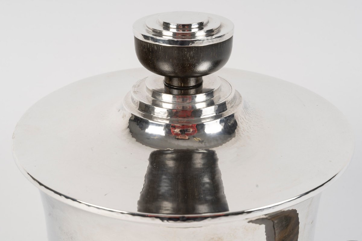 Roelof Citroen – Art Deco Silver-plated Covered Cooler   – Netherlands -photo-1