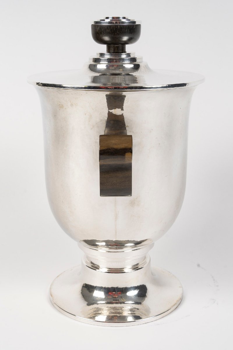 Roelof Citroen – Art Deco Silver-plated Covered Cooler   – Netherlands -photo-2