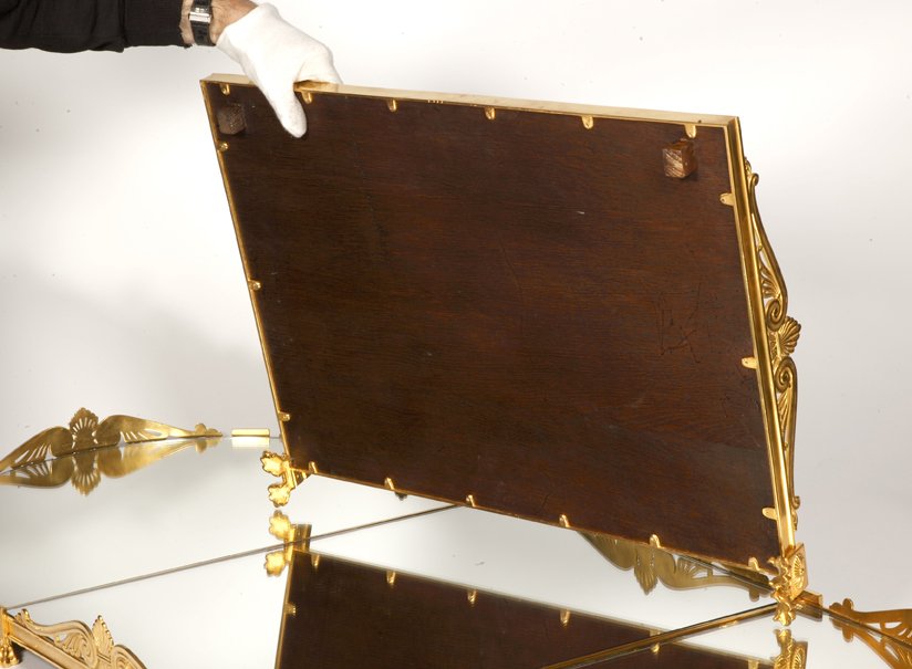 Surtout On Table In Gilt Bronze, XIXth Restoration Period-photo-3