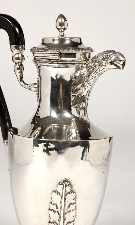 Goldsmith Jean-baptiste Potot - Jug In Sterling Silver Empire Period-photo-2