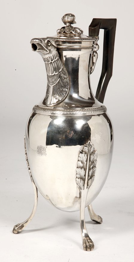 Goldsmith: Jacques Gregoire Rousseau - Jug In Sterling Silver Empire Period-photo-2