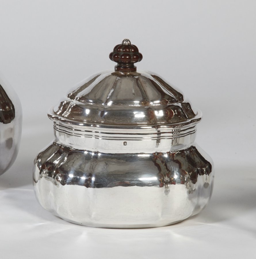 Goldsmith Georges Lecomte - Tea & Coffee Service In Art Deco Sterling Silver 1925-photo-4