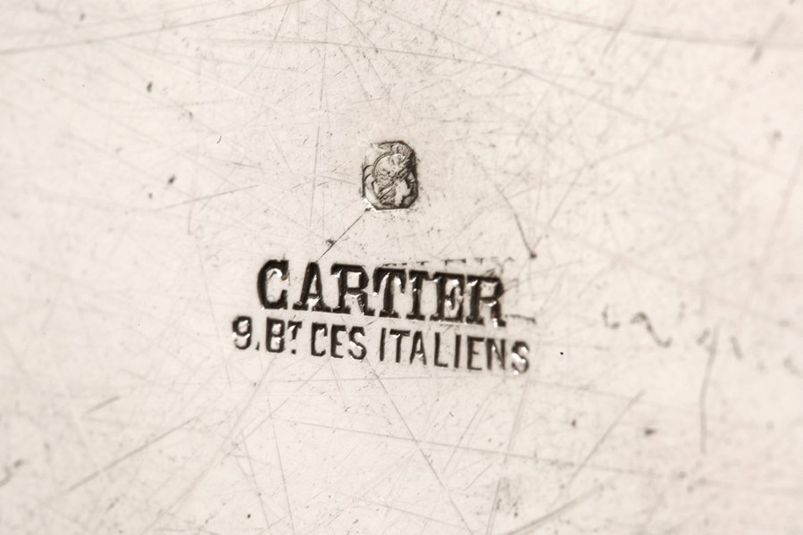 Orfèvre Cartier A Paris - Round Tray 50 Cm In Sterling Silver Early Twentieth-photo-2