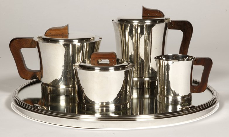 Goldsmith Jean E. Puiforcat - Coffee Tea Service In Sterling Silver Period 1930-photo-2