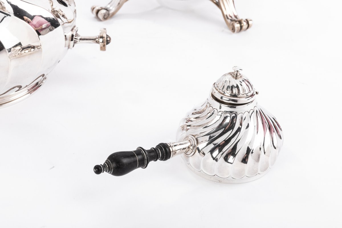 Goldsmith Martin Marie Vve - Samovar Rockery In Sterling Silver XIXth-photo-5