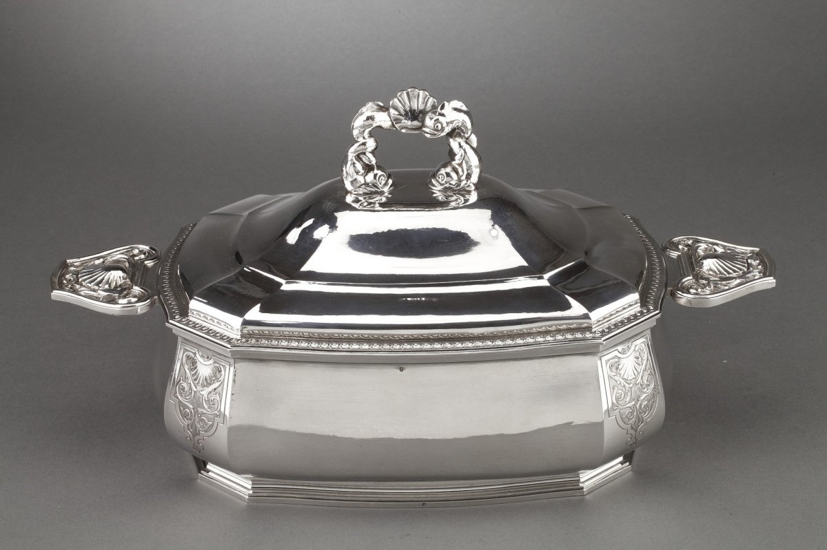 Goldsmith Bancelin - Soup Tureen In Sterling Silver Around 1950/1960