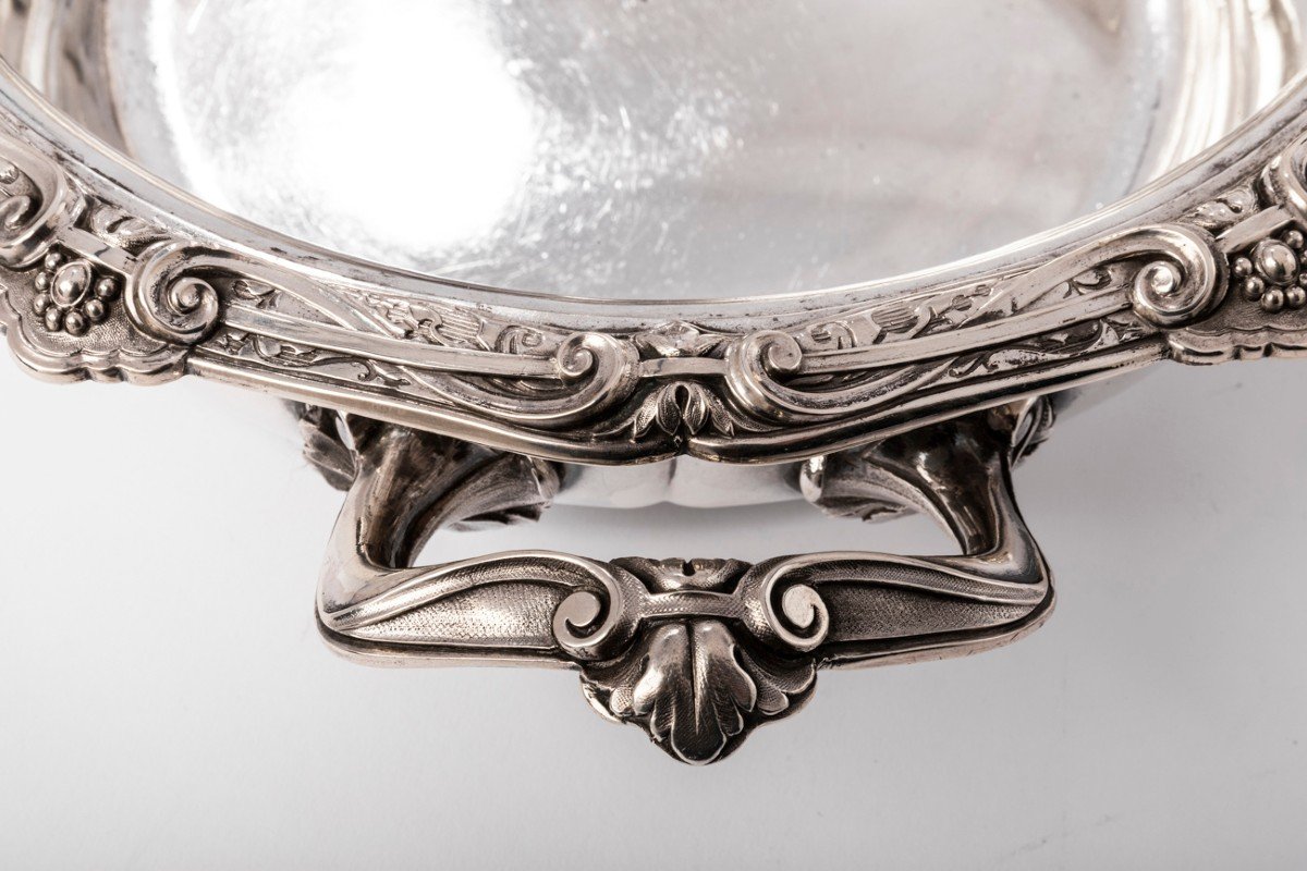 Goldsmith Odiot - Vegetable On His Platter In Sterling Silver Nineteenth-photo-3