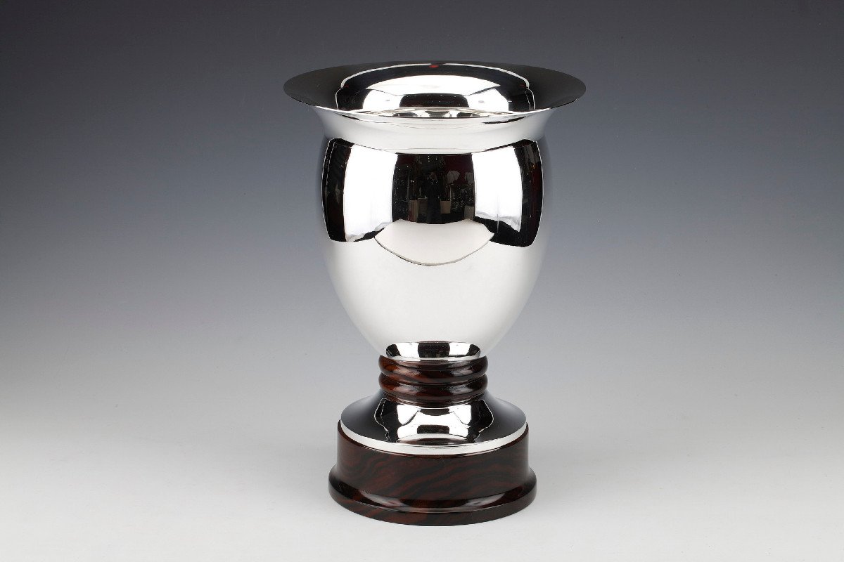 Vase In Sterling Silver Made By The Brussels Goldsmith Simonet-photo-3
