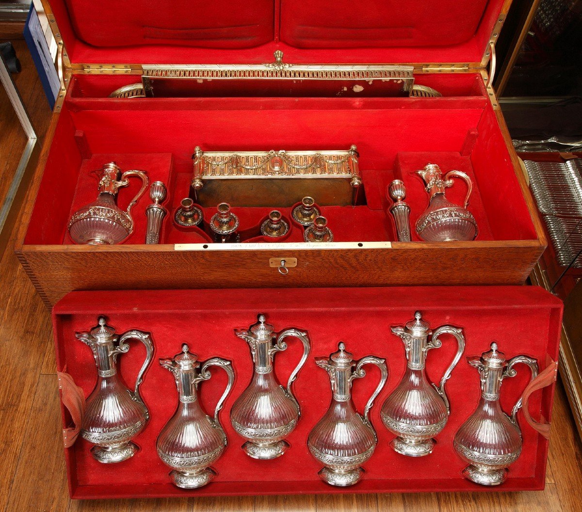 Goldsmith: Boin Taburet - Table Trim In Sterling Silver Vermeil Nineteenth Around 1860