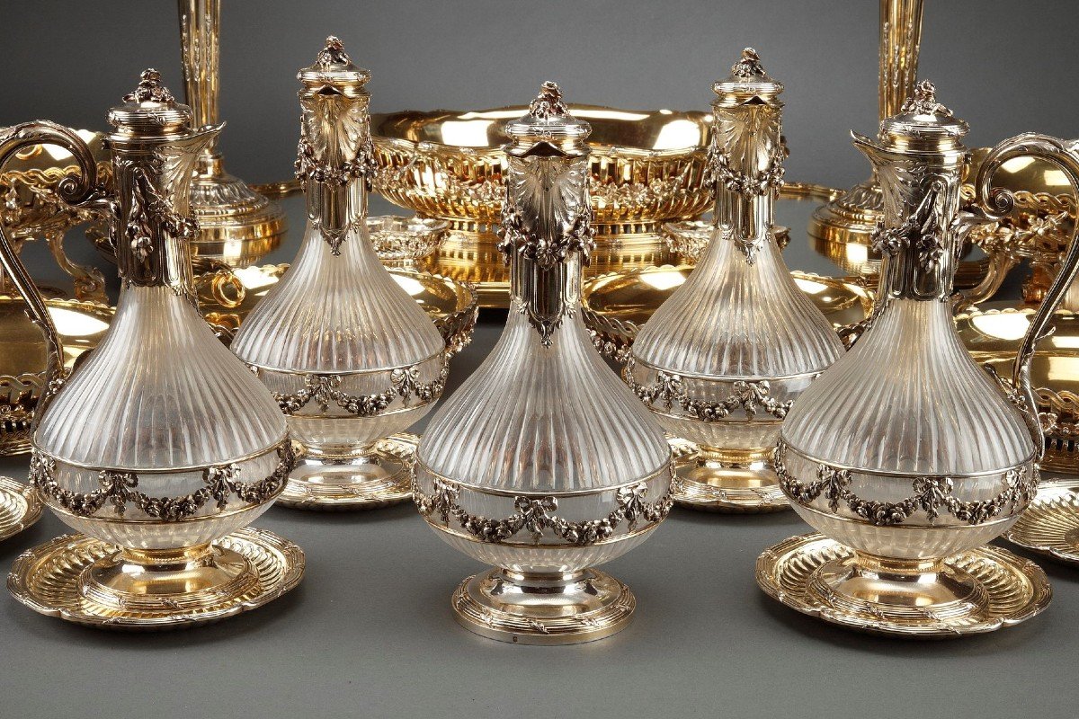 Boin Taburet - 19-piece Table Set In Vermeil, 19th Century