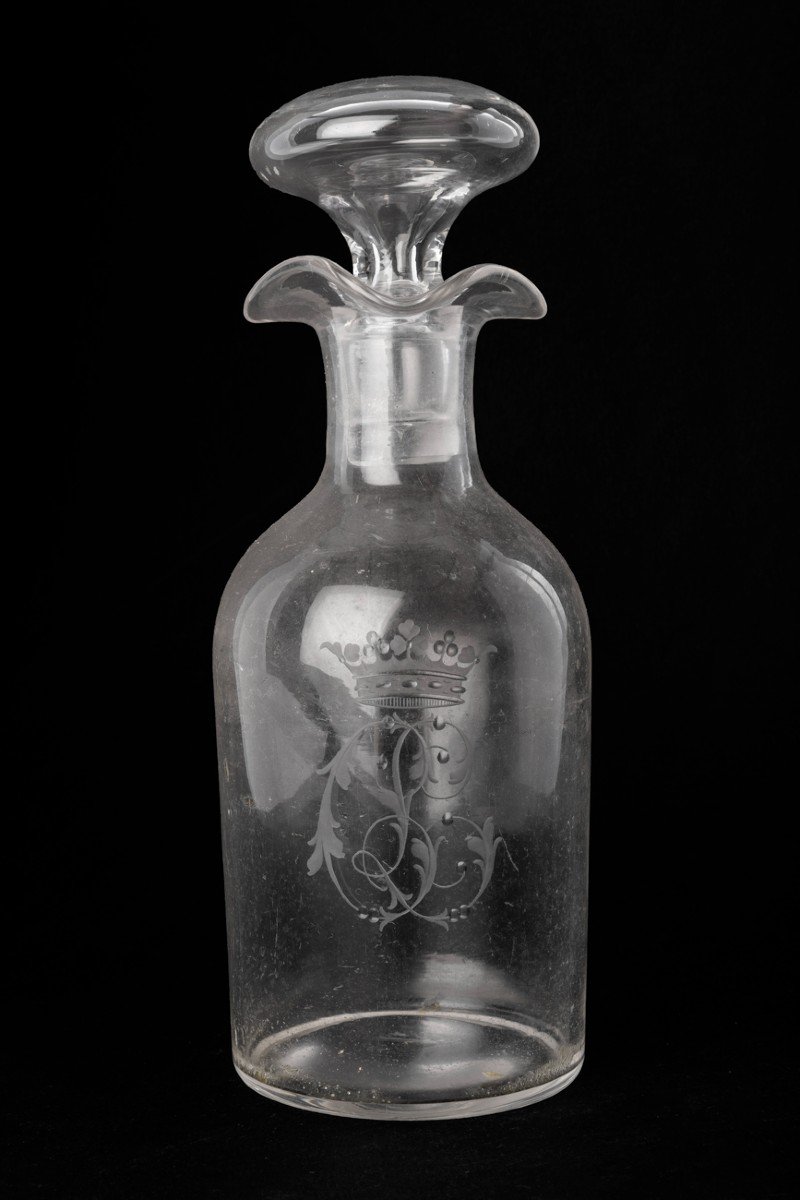 Silversmith Odiot - Cruet / Vinegar In Solid Silver/crystal Late 19th Century-photo-3