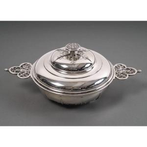 Goldsmith Cardeilhac - Covered Vegetable Dish In Sterling Silver Mascaron Circa Nineteenth