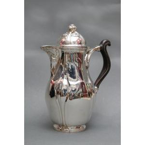 Lelièvre (eugène-alfred) – Cafetière En Argent Massif Tiffany Circa 1880  Art Nouveau.