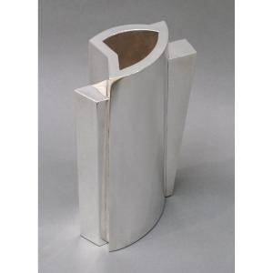 Orfèvre Garrido - Vase Constructiviste En Argent - Circa 2004