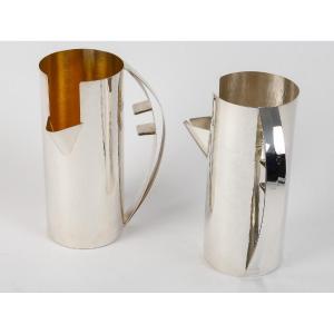 Goldsmith: Carlo Scarpa - 20th Century Sterling Silver Pitcher