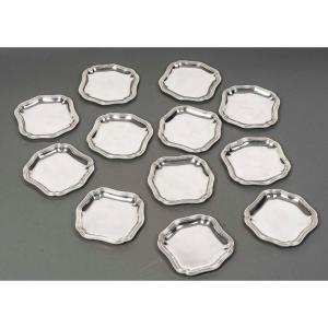 Orfèvre Bloch Eschwege - 12 plats en  argent massif – Style Louis XV - Circa XXe