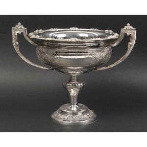  Gustave ODIOT – Centre de table en argent massif néoclassique XIXe 