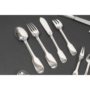 JEAN TETARD MENAGERE EN ARGENT MASSIF 198 PIECES Epoque 1930