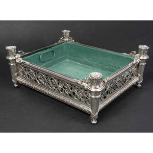 A.	AUCOC – Jardinière  en argent massif Epoque NAPOLEON III