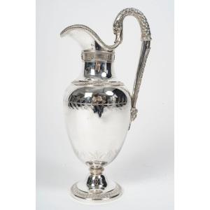Ovoid Ewer In Sterling Silver, 2nd C0q Empire Period (1809-1818)