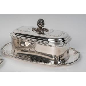 BOIN TABURET – Paire de terrines en argent massif XIXe