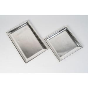 Puiforcat – Set Of Two Solid Silver Art Deco Dishes, Circa 1925–1930