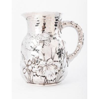 Goldsmith Je Caldwell - Jug In Hammered Sterling Silver Twentieth Century