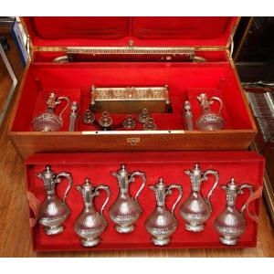 Orfèvre : Boin Taburet –garniture De Table En Argent Massif Vermeil XIXè Vers 1860