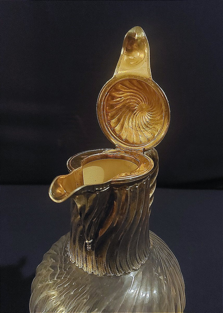 Aiguière en cristal et argent-photo-2