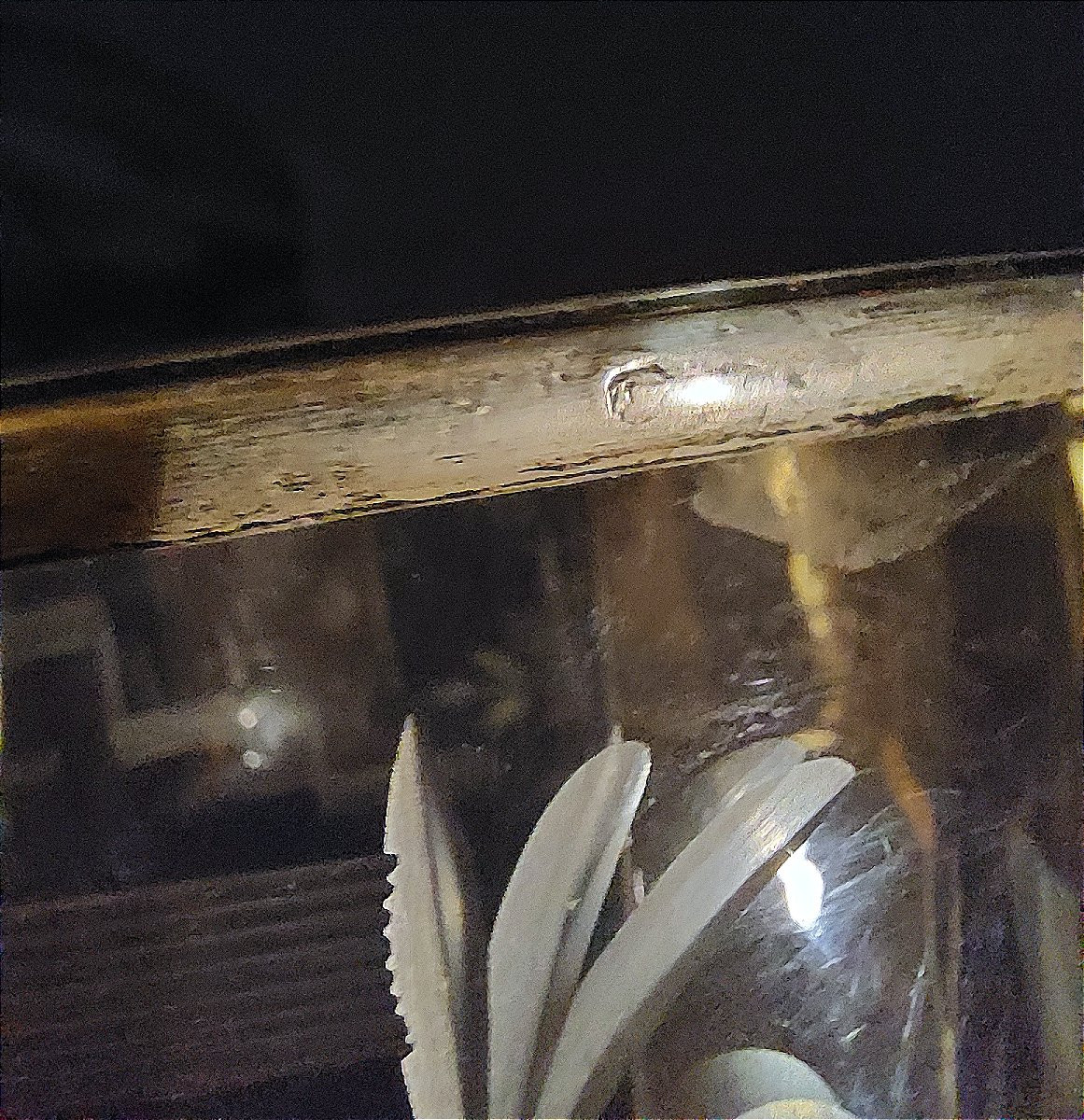 Coupe  en cristal et argent massif-photo-3