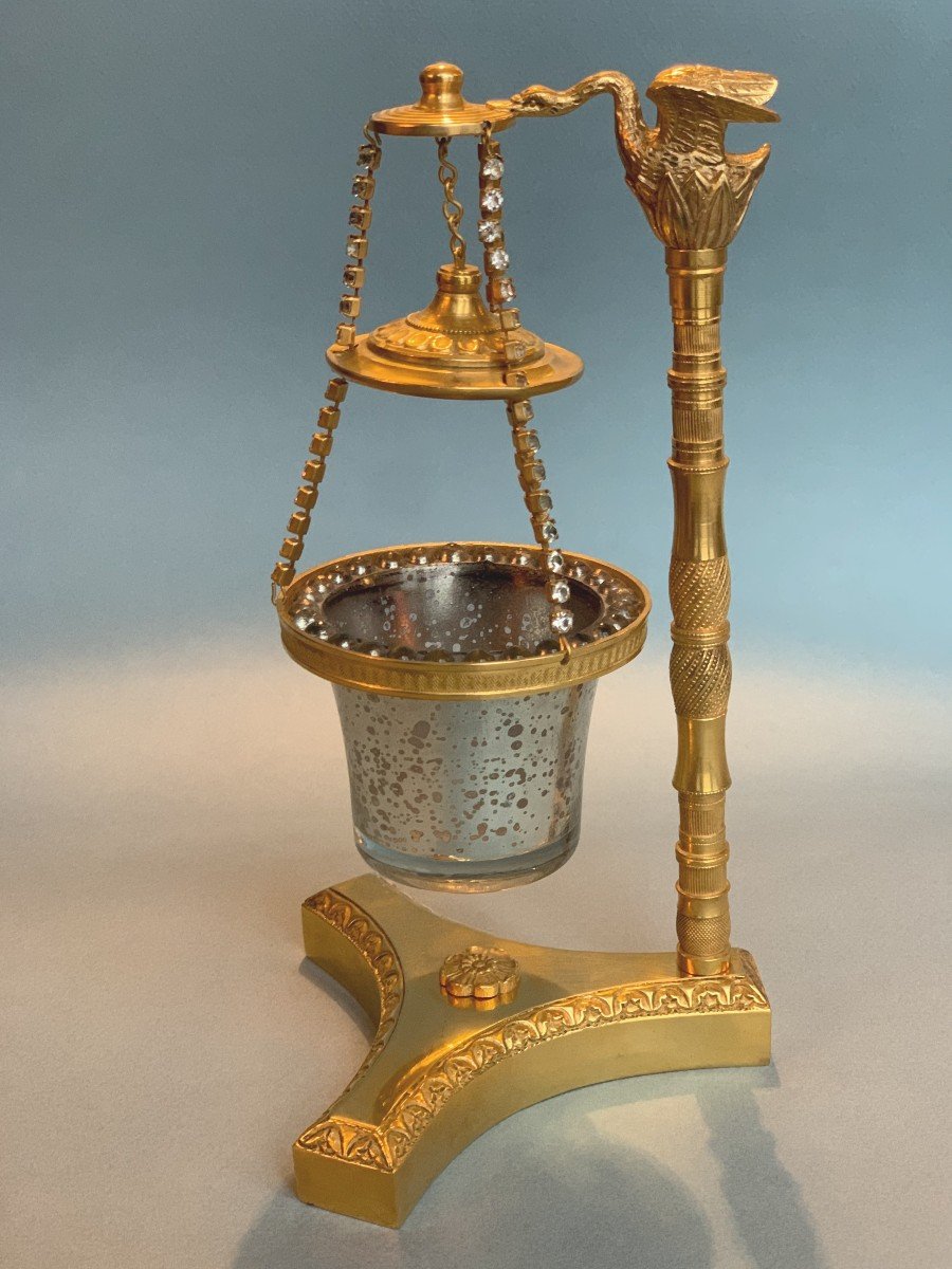 Empire Gilt Bronze Night Light Lamp-photo-1